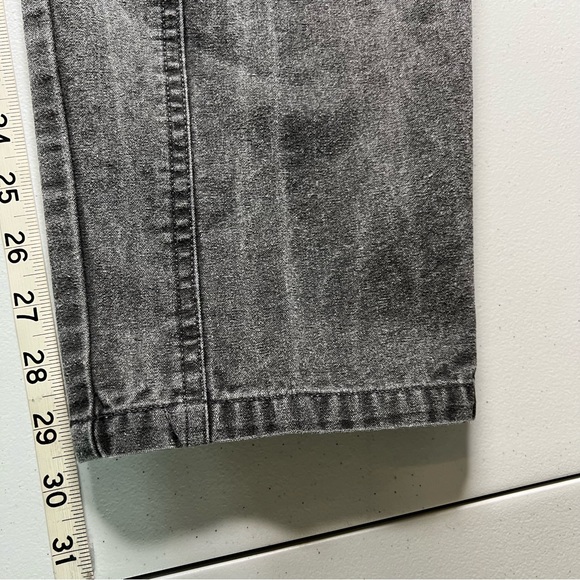Vintage Katana Texwood Double Knee Jeans High Rise Taper Pleated Sz 29 Gray - Picture 10 of 12